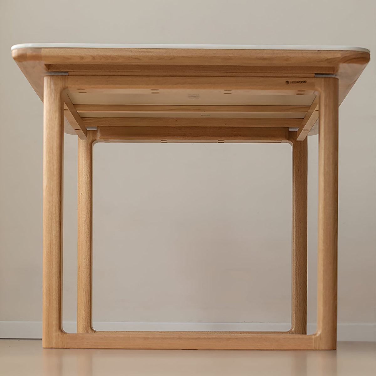 Scandinavian Oak Wood Sintered Stone Dining Table ANCHOR