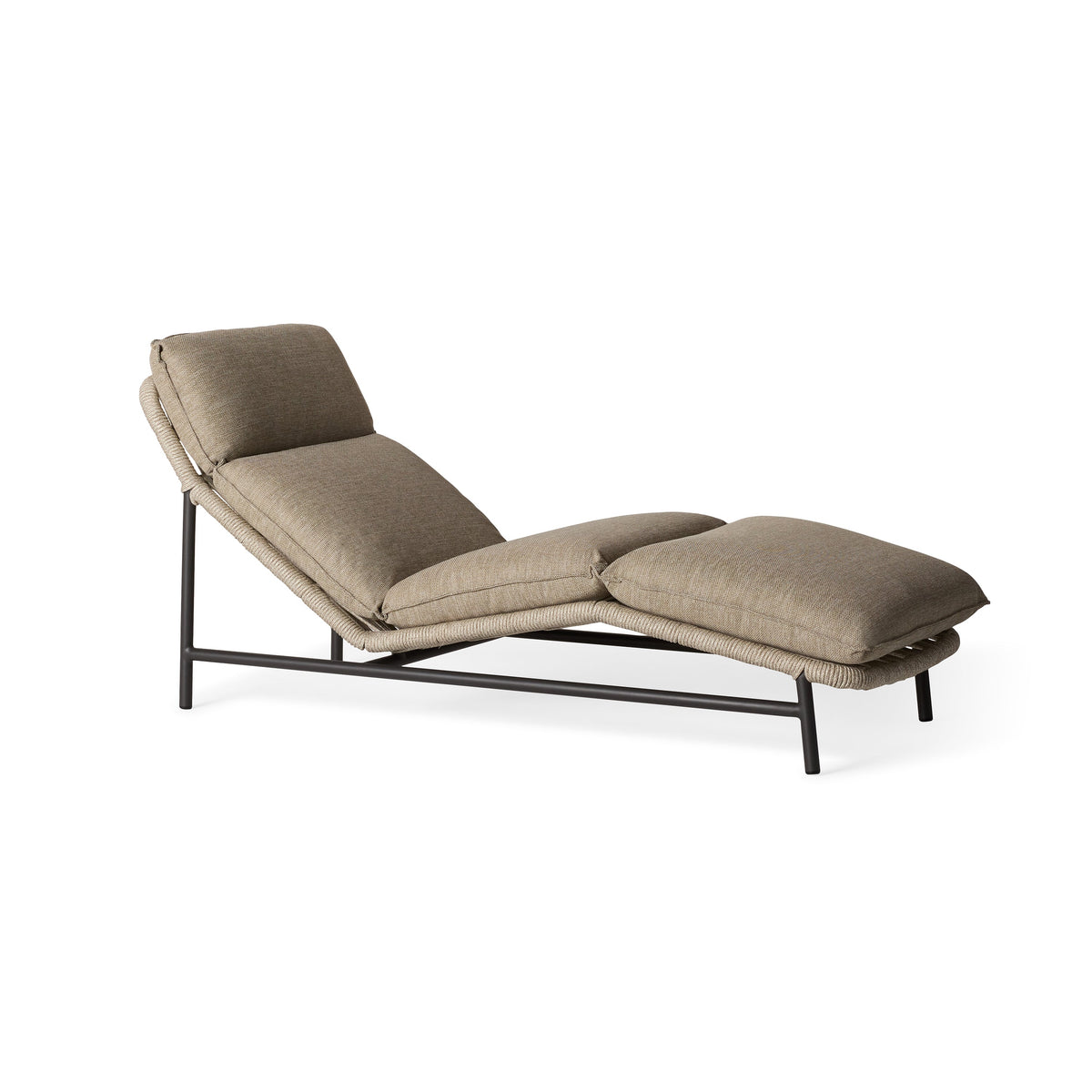 Silverado Charcoal Aluminum Sun Lounger, front view