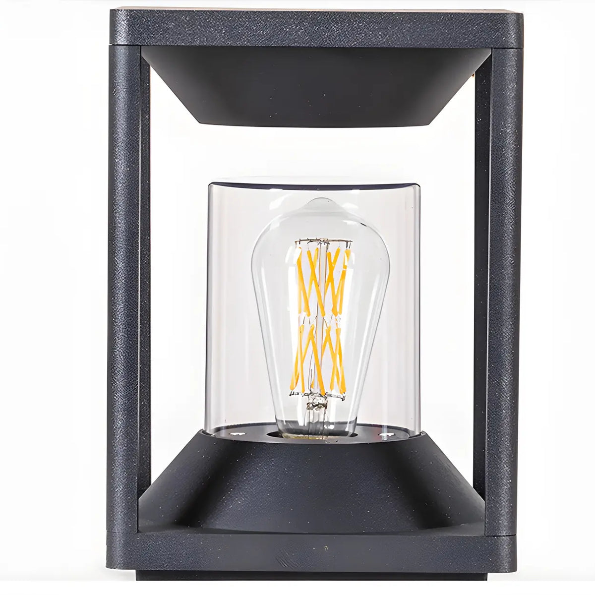 Simple Square Solar Outdoor Pathway Table Lamp Pillar Light