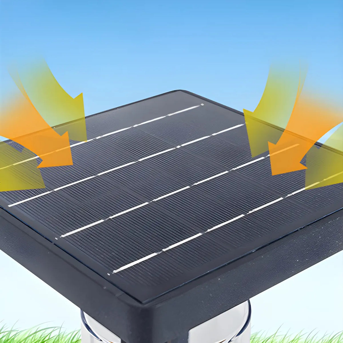 Simple Square Solar Outdoor Pathway Table Lamp Pillar Light