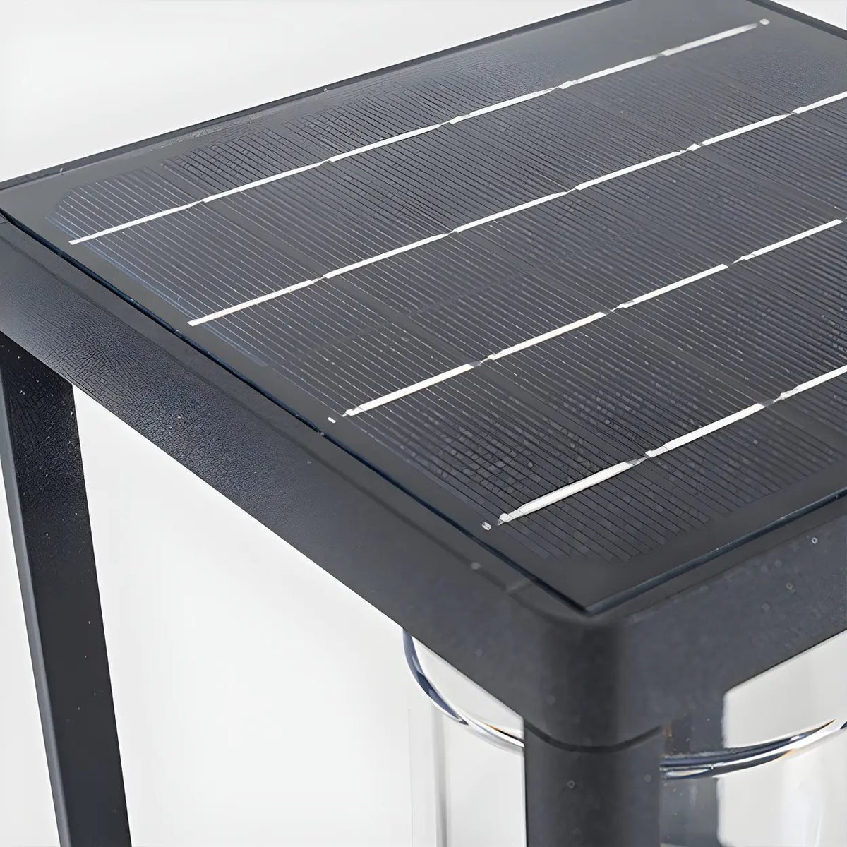 Simple Square Solar Outdoor Pathway Table Lamp Pillar Light