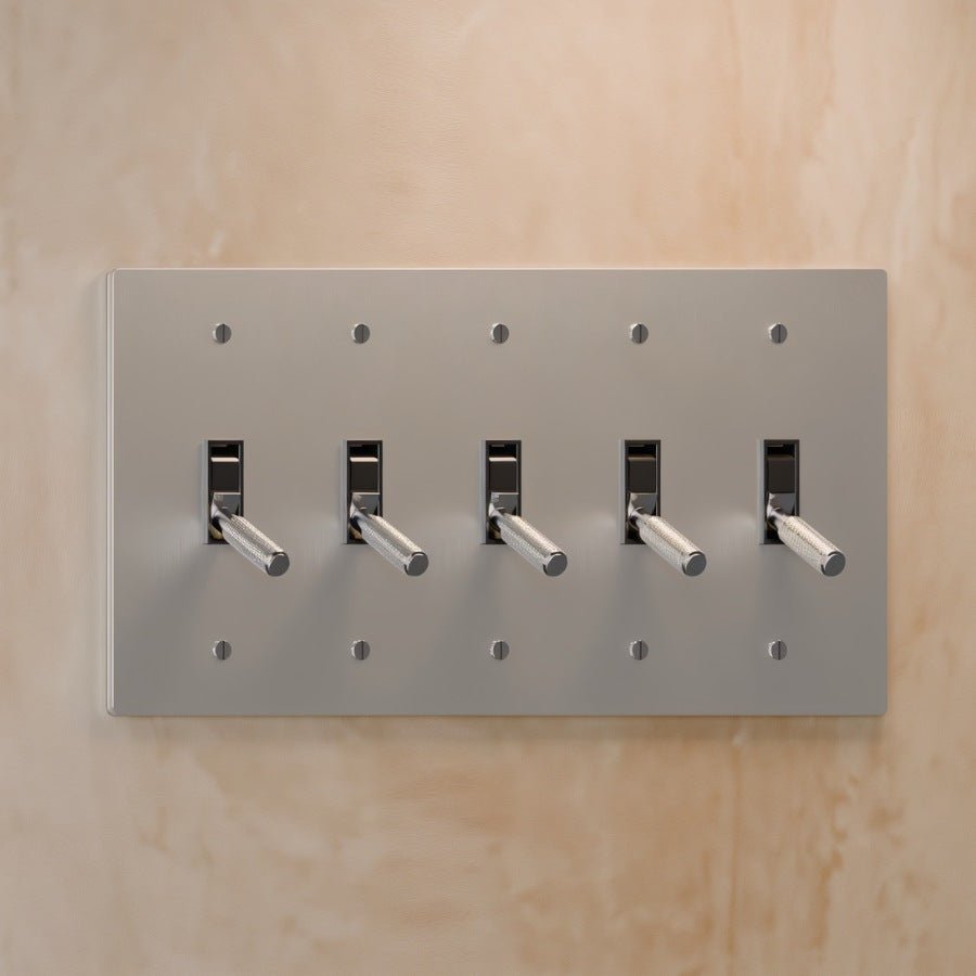 The Architectural Brass 4-Way Toggle Switch (1 to 5 Gang) - Open Box