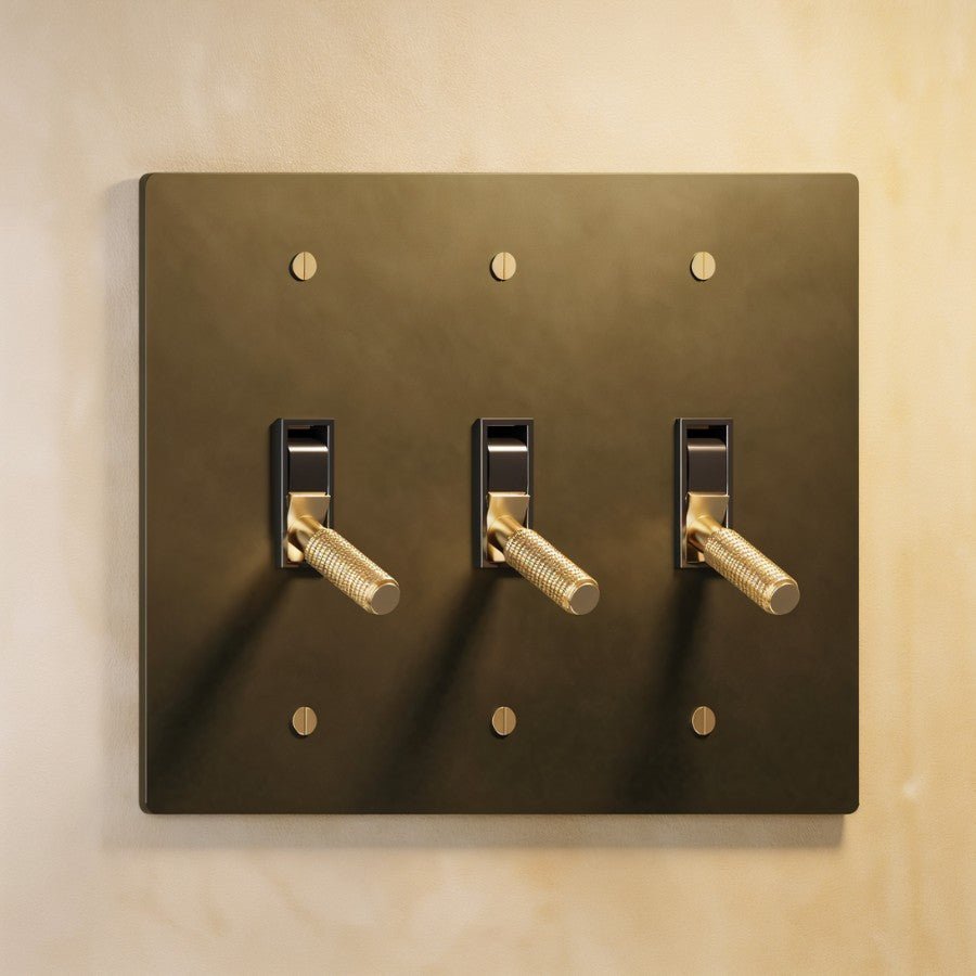 The Architectural Brass 4-Way Toggle Switch (1 to 5 Gang) - Open Box