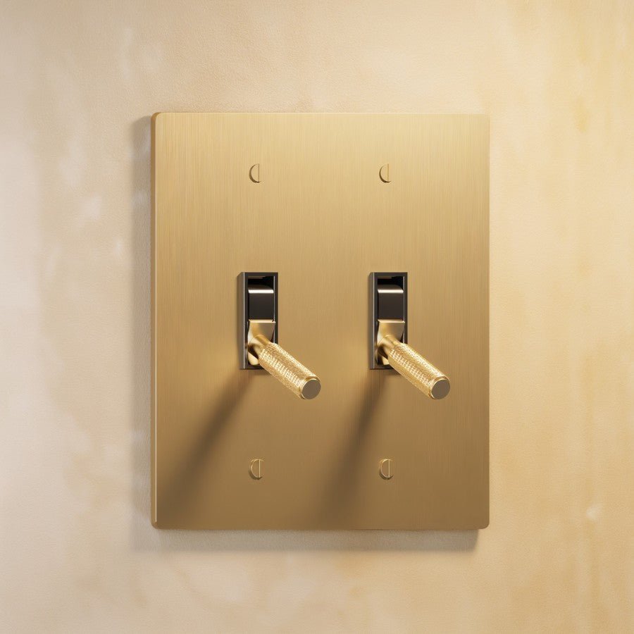 The Architectural Brass 4-Way Toggle Switch (1 to 5 Gang) - Open Box