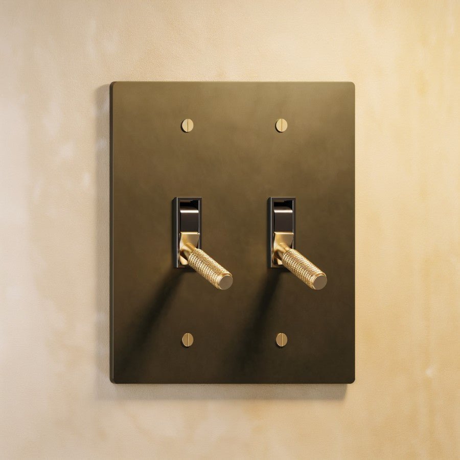 The Architectural Brass 4-Way Toggle Switch (1 to 5 Gang) - Open Box