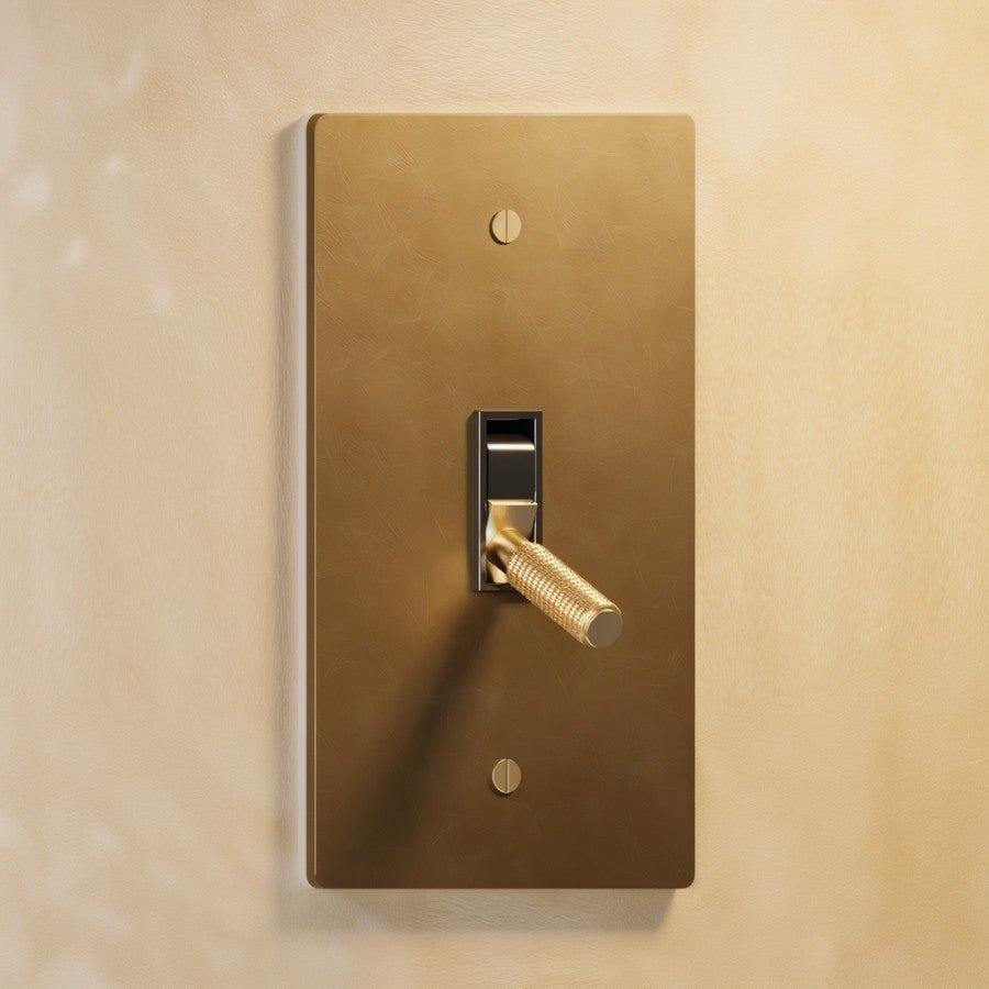 The Architectural Brass 4-Way Toggle Switch (1 to 5 Gang) - Open Box