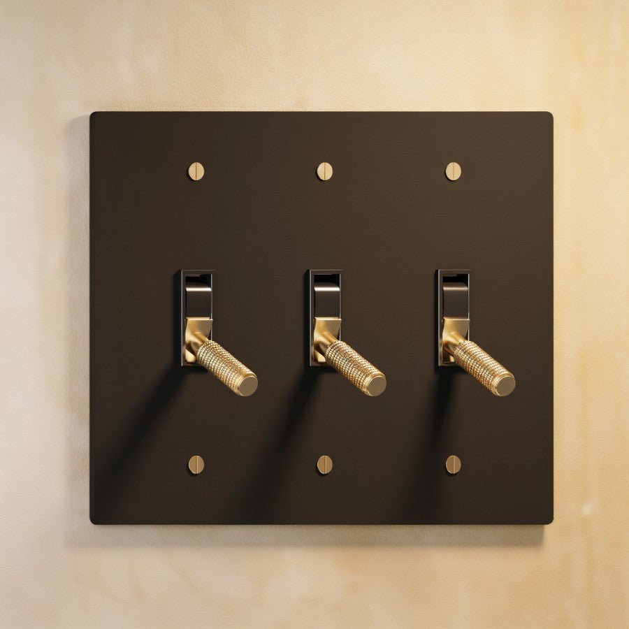 The Architectural Brass 4-Way Toggle Switch (1 to 5 Gang) - Open Box