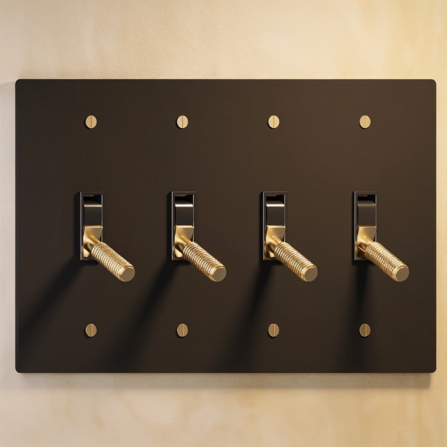 The Architectural Brass 4-Way Toggle Switch (1 to 5 Gang) - Open Box
