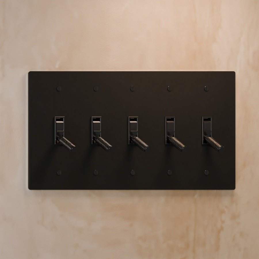 The Architectural Brass 4-Way Toggle Switch (1 to 5 Gang) - Open Box
