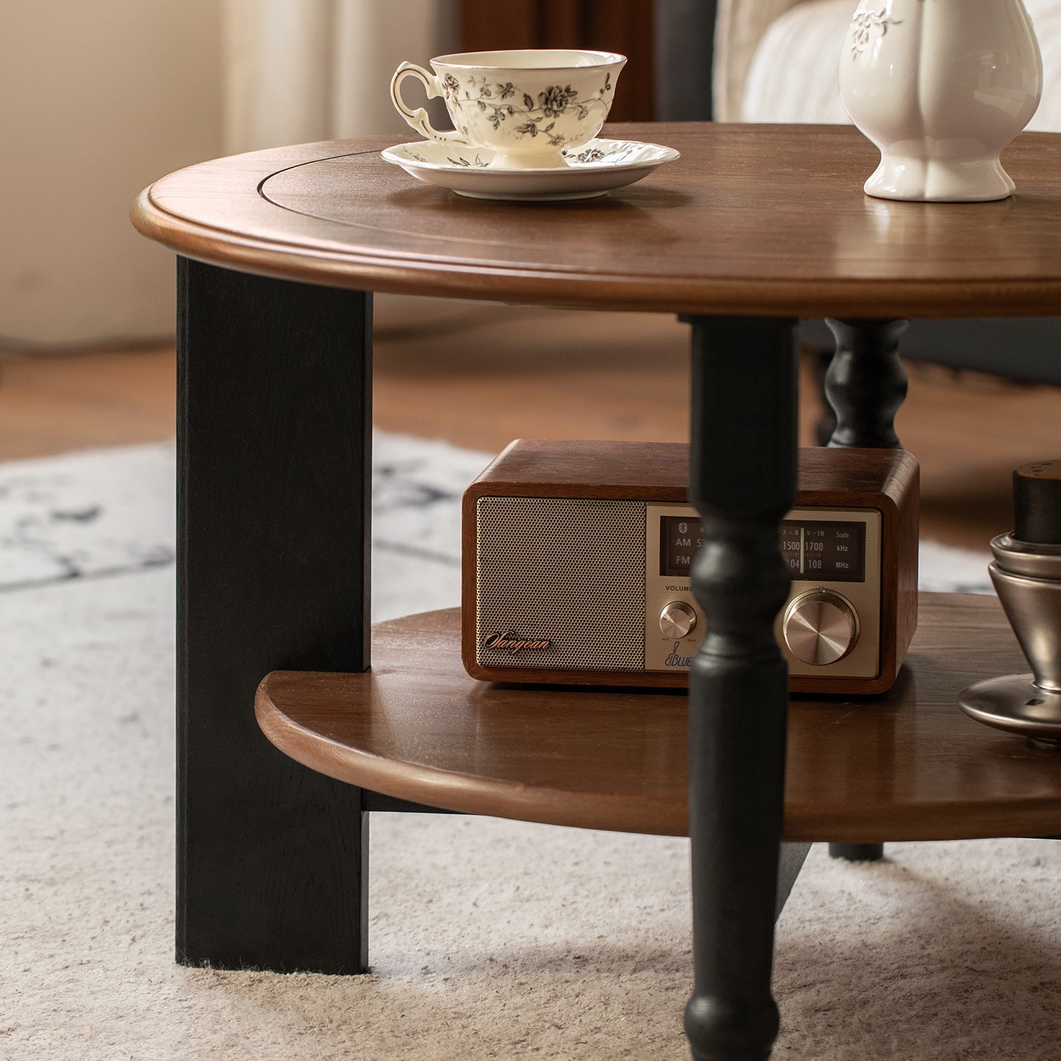 Japandi Ash Wood Coffee Table Set MONA