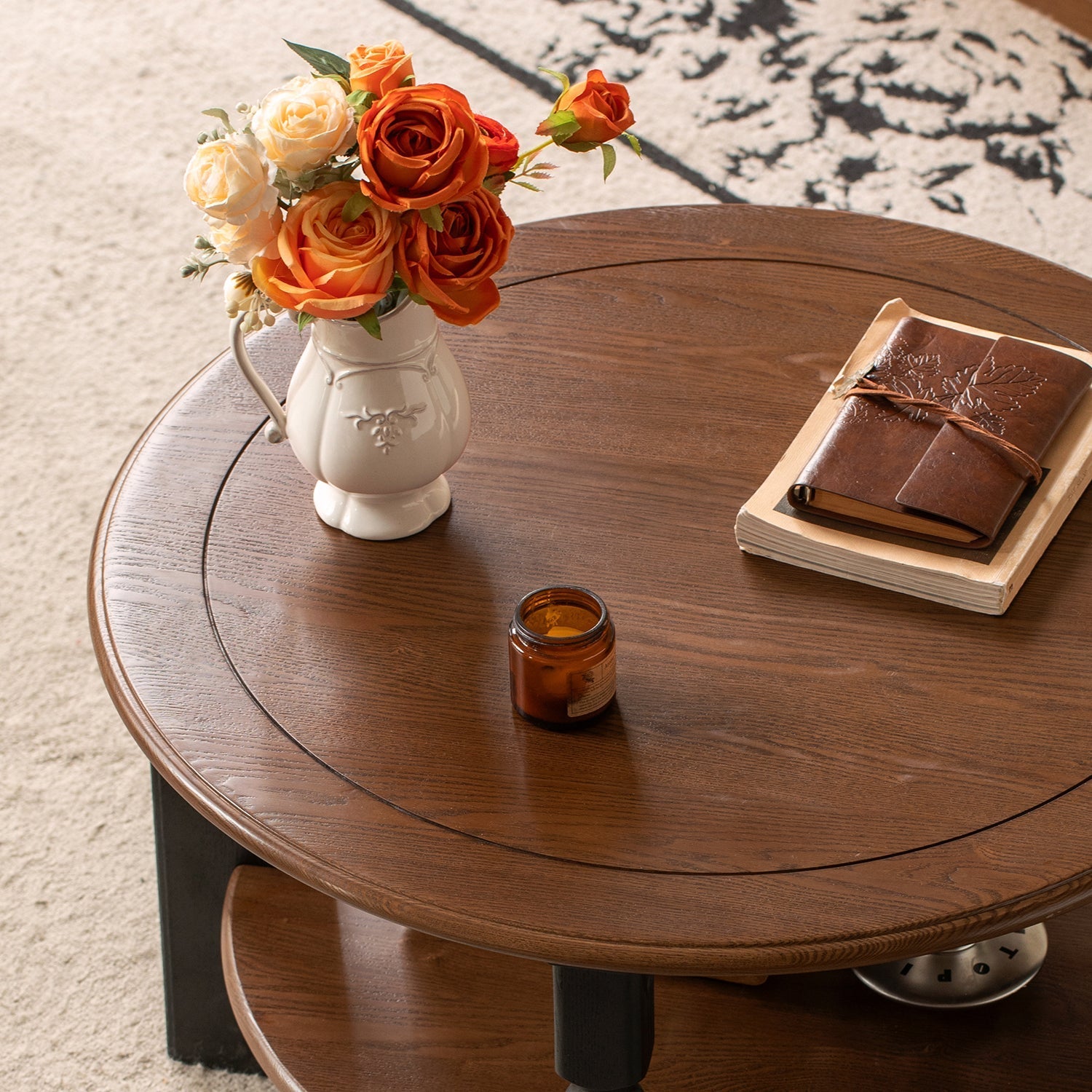 Japandi Ash Wood Coffee Table Set MONA