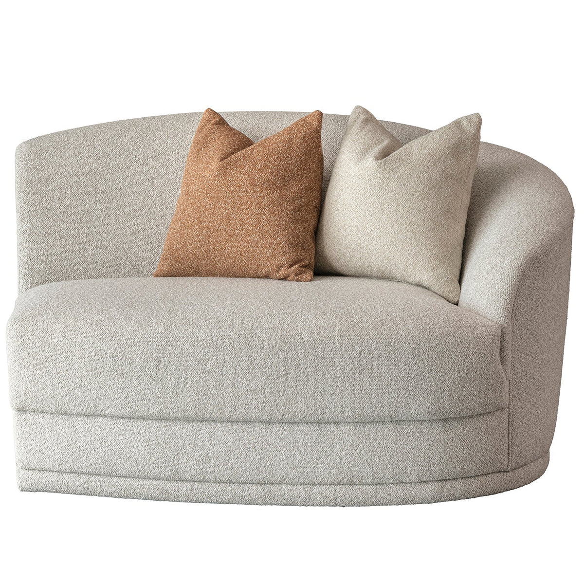 Modern Boucle Fabric Modular Corner 1 Seater Sofa CURVA
