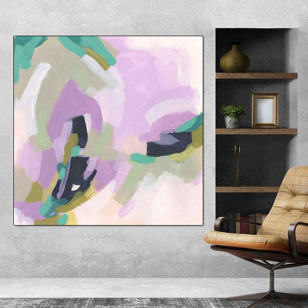Pastel Brush Abstract III Wall Art