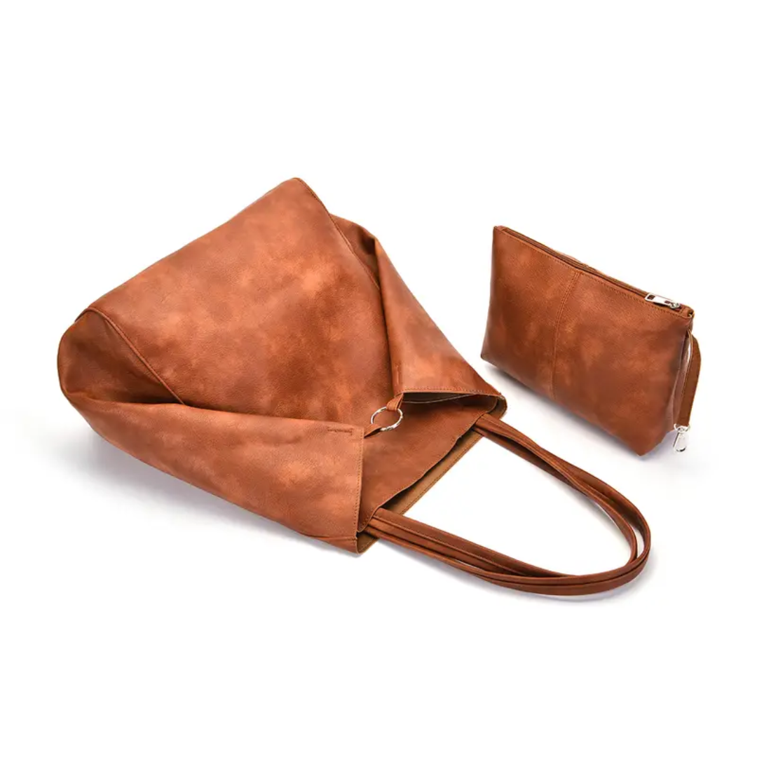 Razel | Women’s Vegan Leather Tote Bag | Large Shoulder Handbag