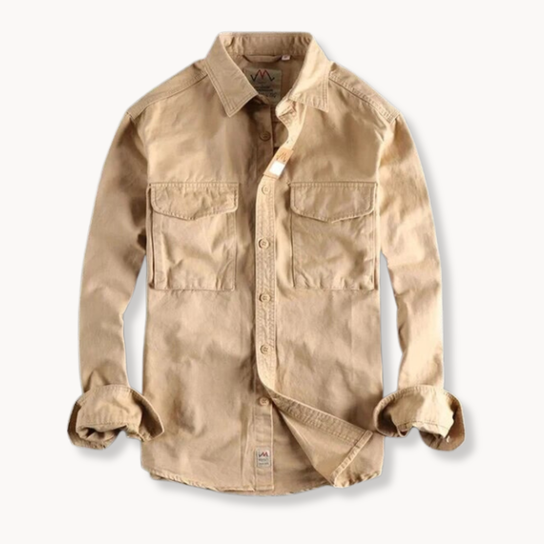 Calvus | Men’s Cotton Canvas Shirt | Long Sleeve