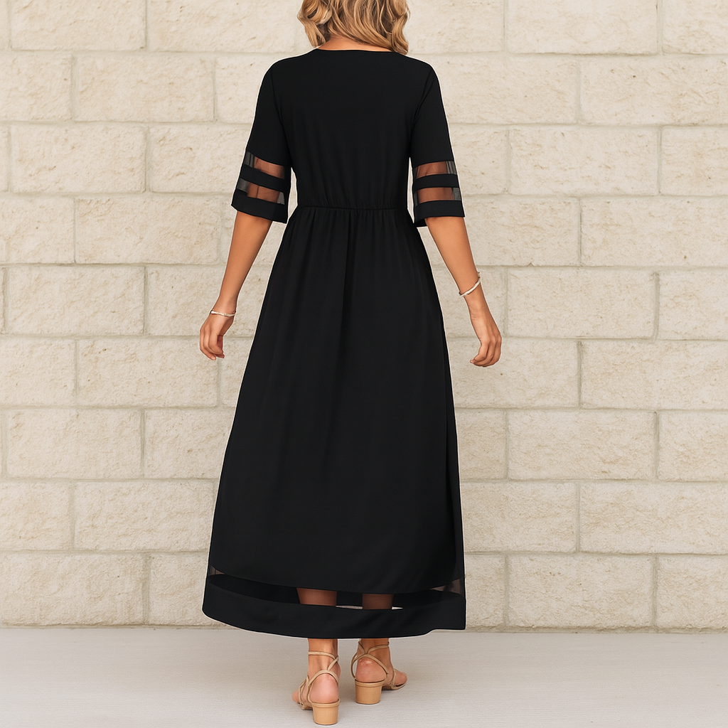 Robe élégante Sharon à encolure ronde pour femme