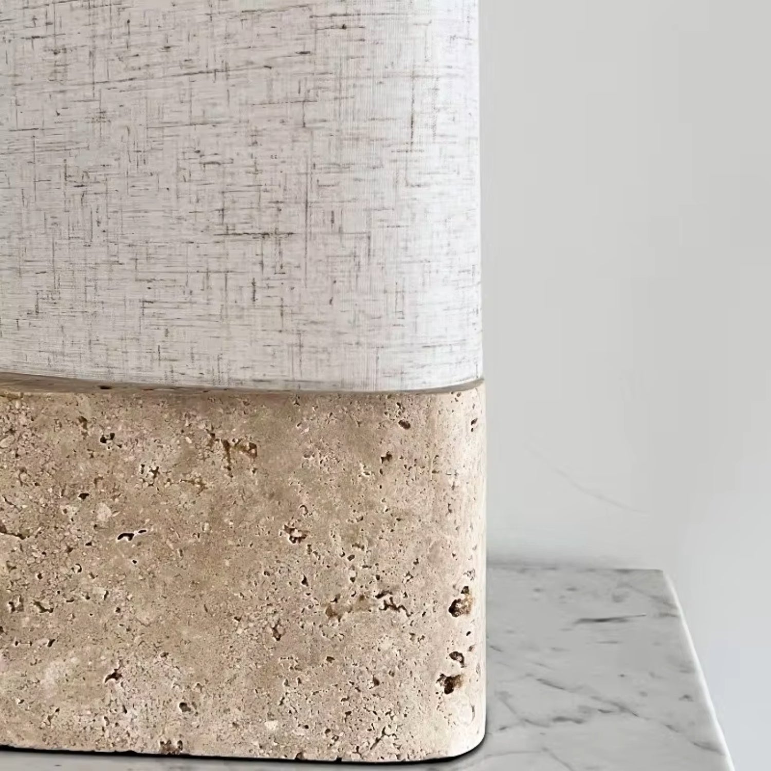 Velia Travertine Table Lamp