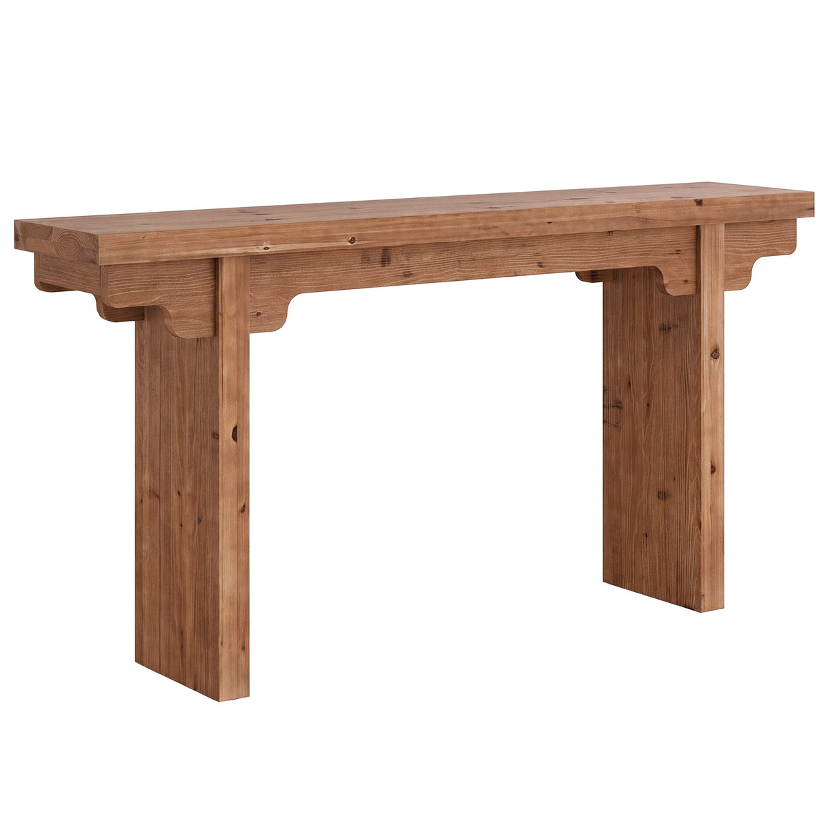 63" Farmhouse Solid Wood Console Table, Entryway Sofa Table Behind Couch