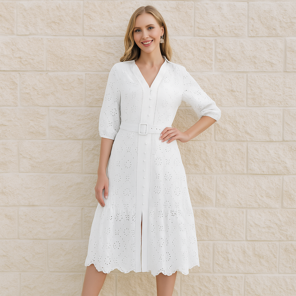 Robe Quinette Breezy à col en V pour femme