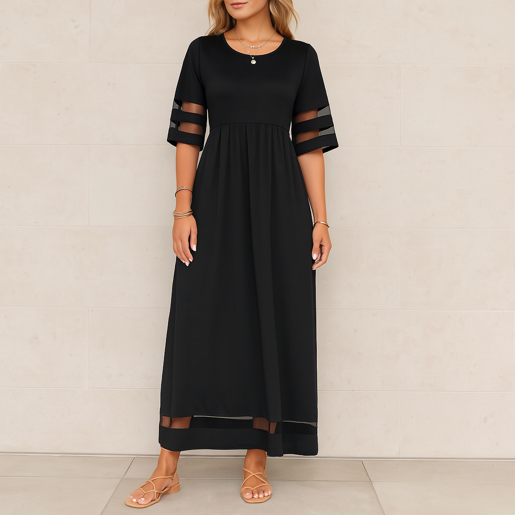 Robe élégante Sharon à encolure ronde pour femme