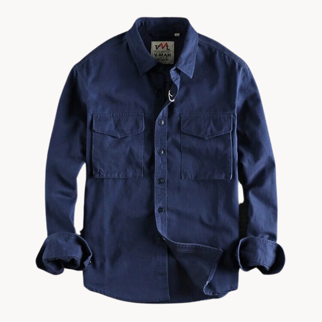 Calvus | Men’s Cotton Canvas Shirt | Long Sleeve
