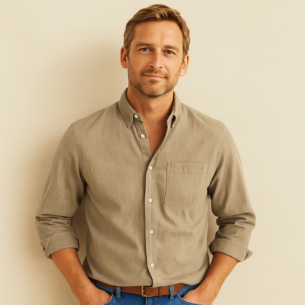 Chemise décontractée en lin Marvin pour homme