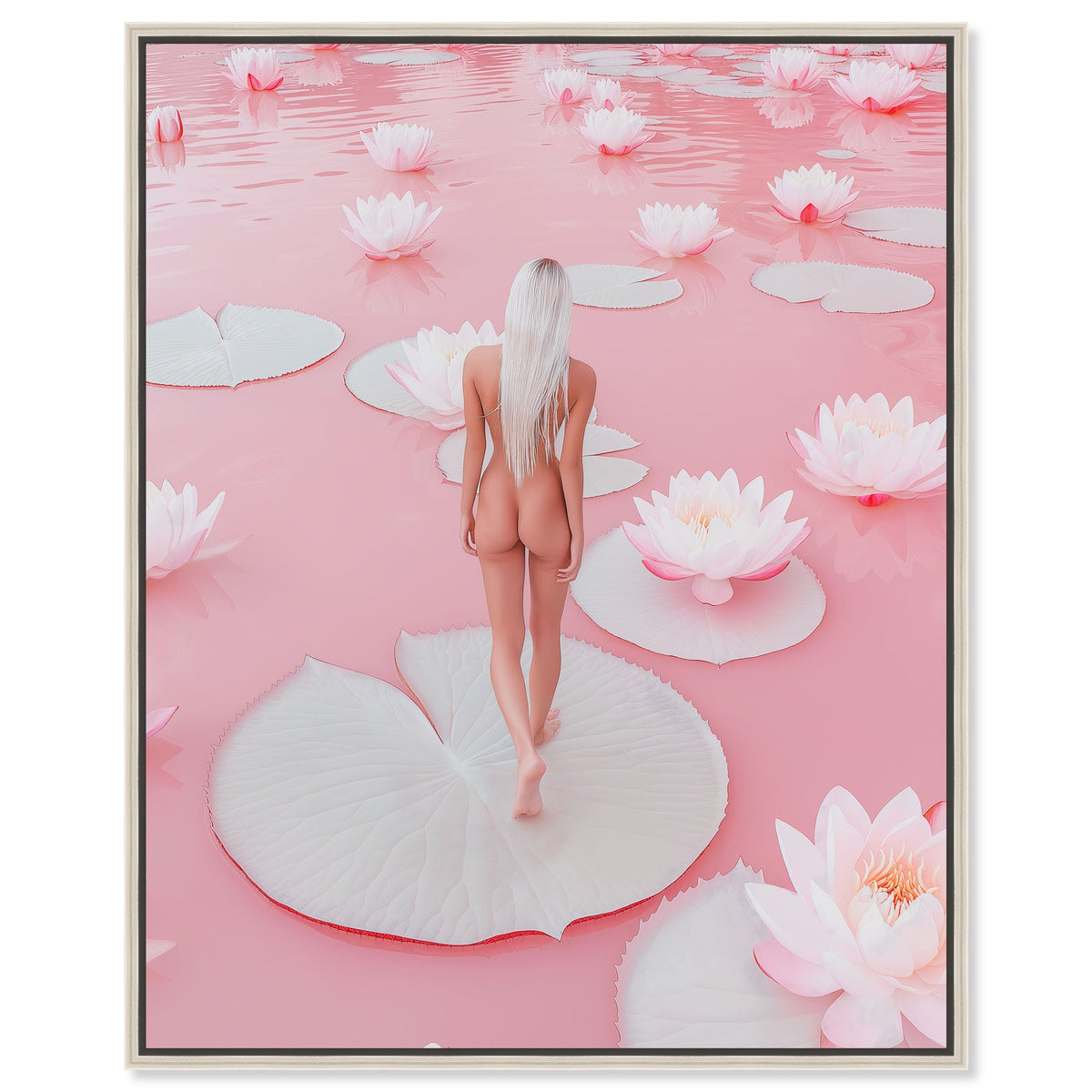 Nude Walk Among Petals