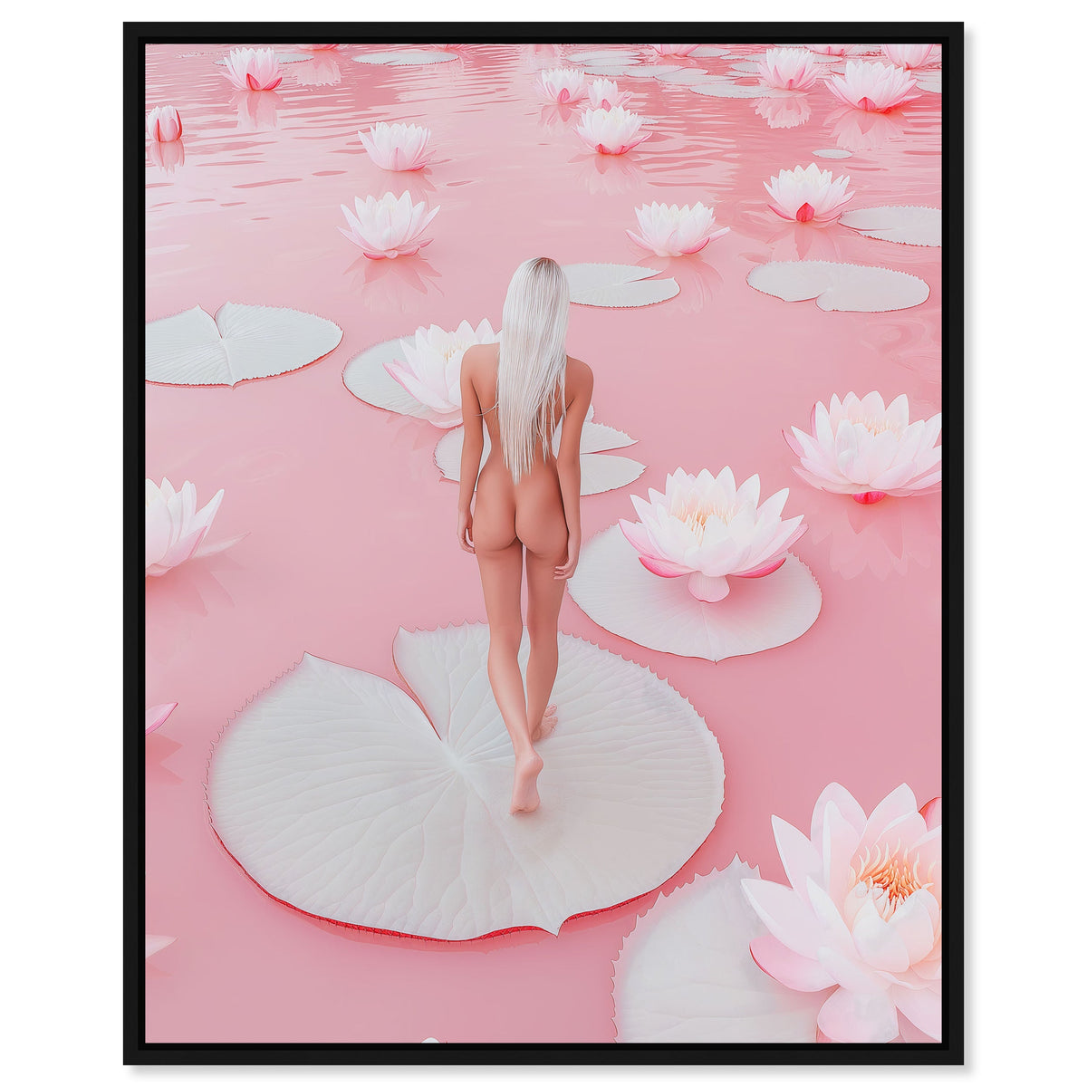 Nude Walk Among Petals