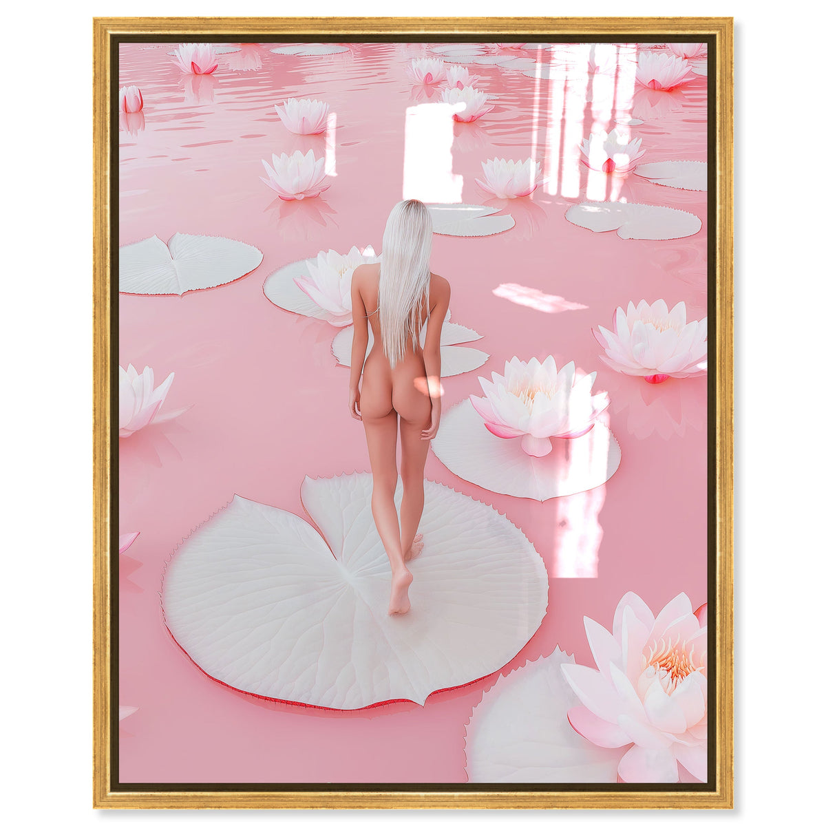 Nude Walk Among Petals