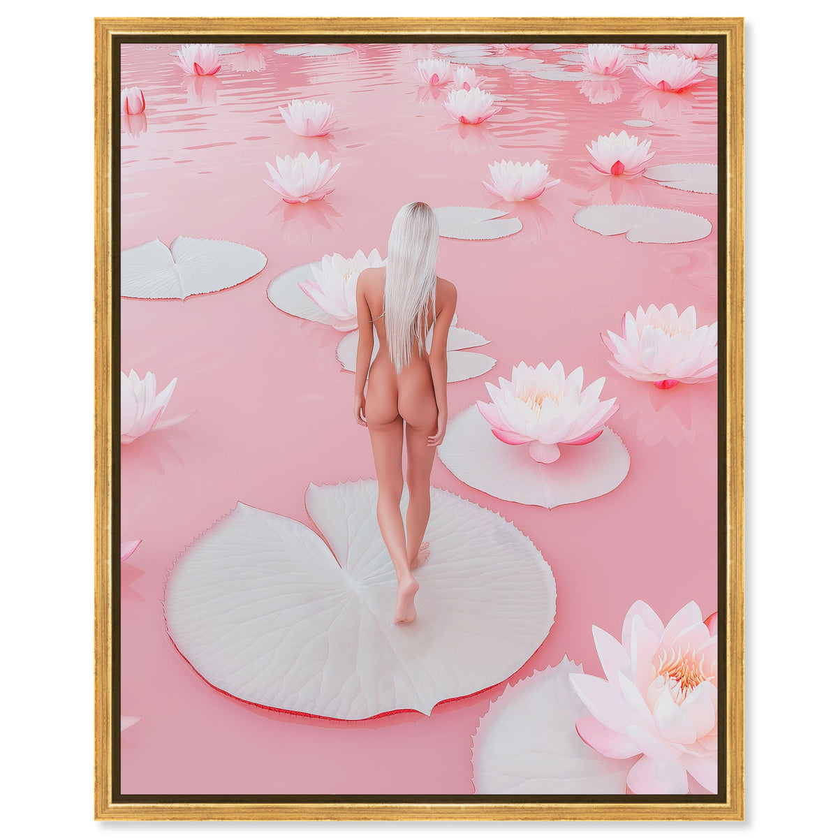 Nude Walk Among Petals
