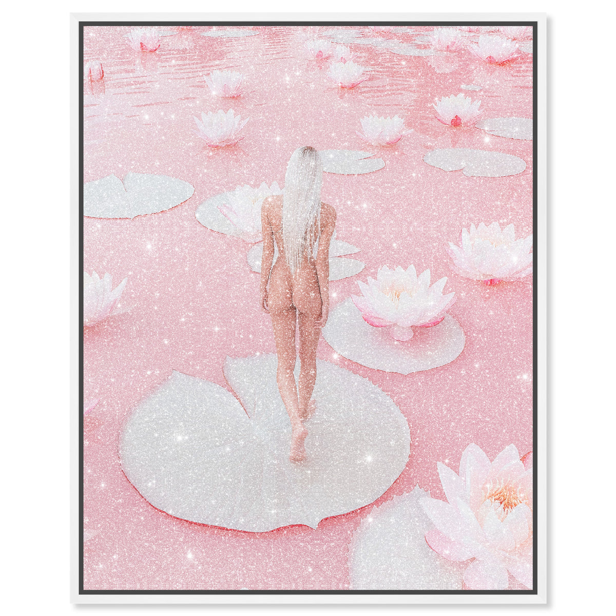 Nude Walk Among Petals