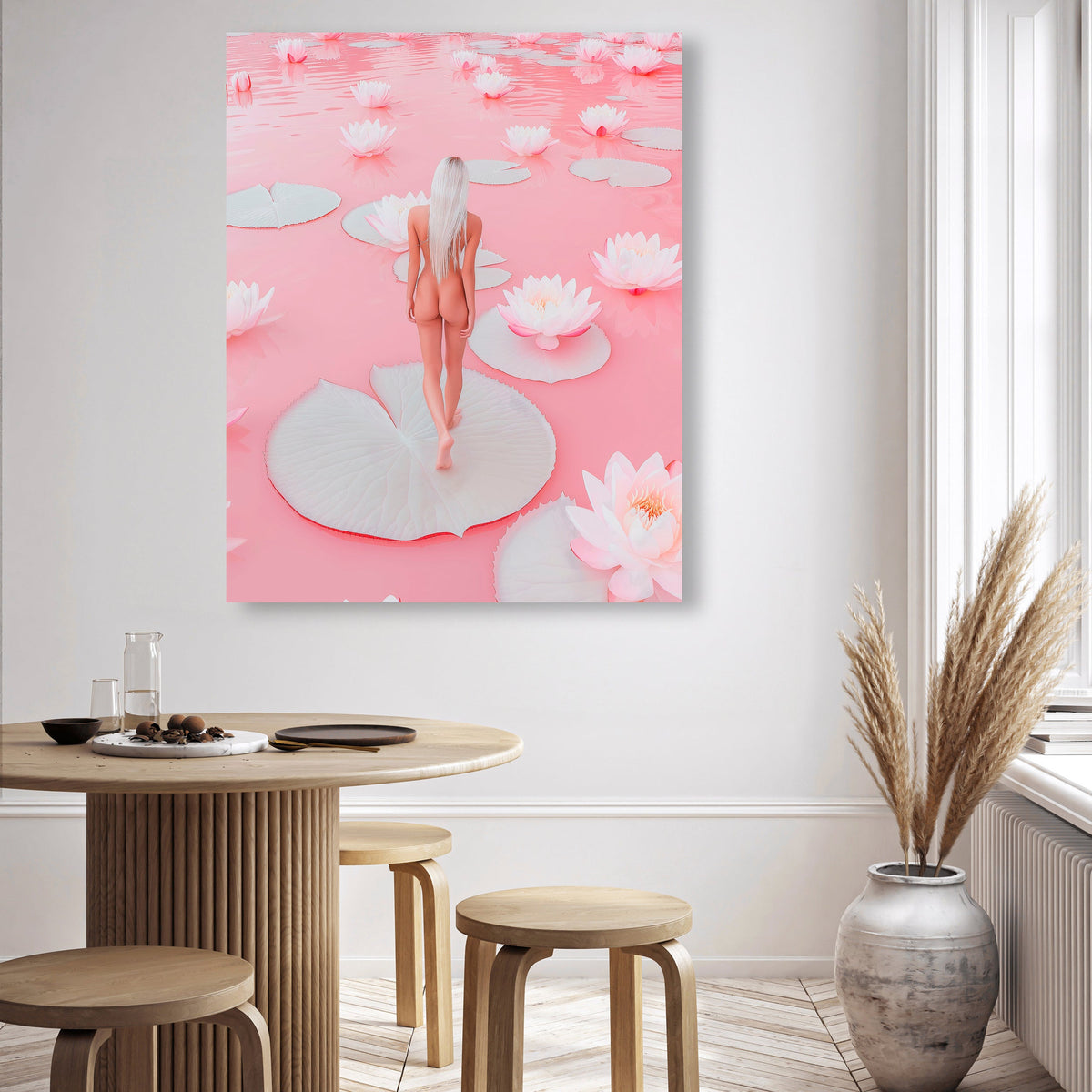 Nude Walk Among Petals