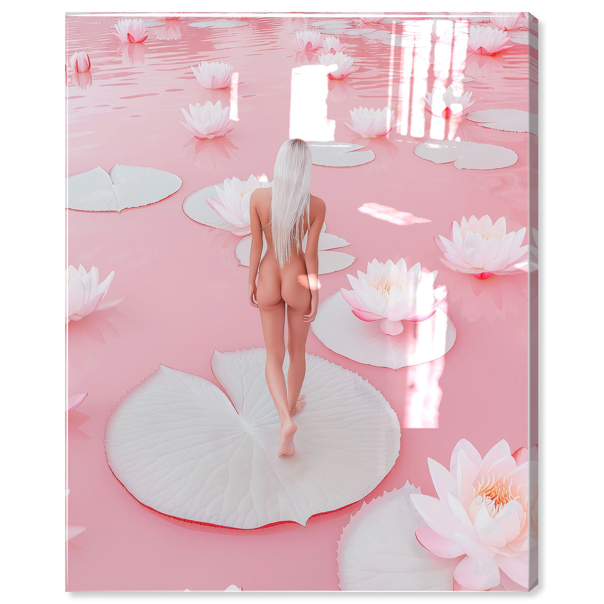 Nude Walk Among Petals