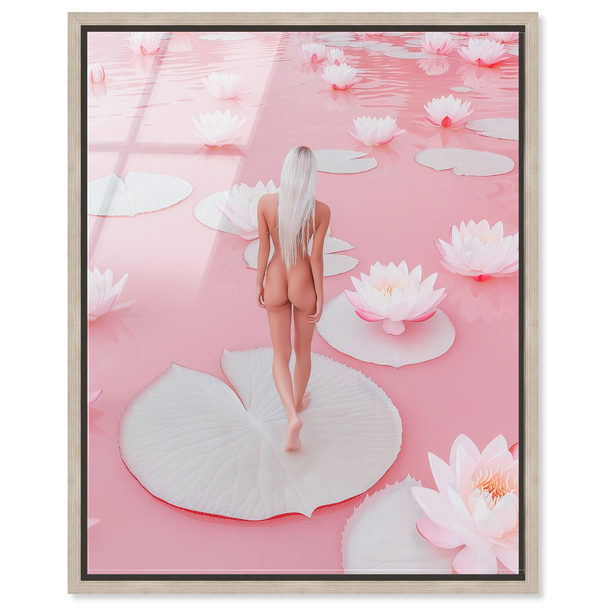 Nude Walk Among Petals