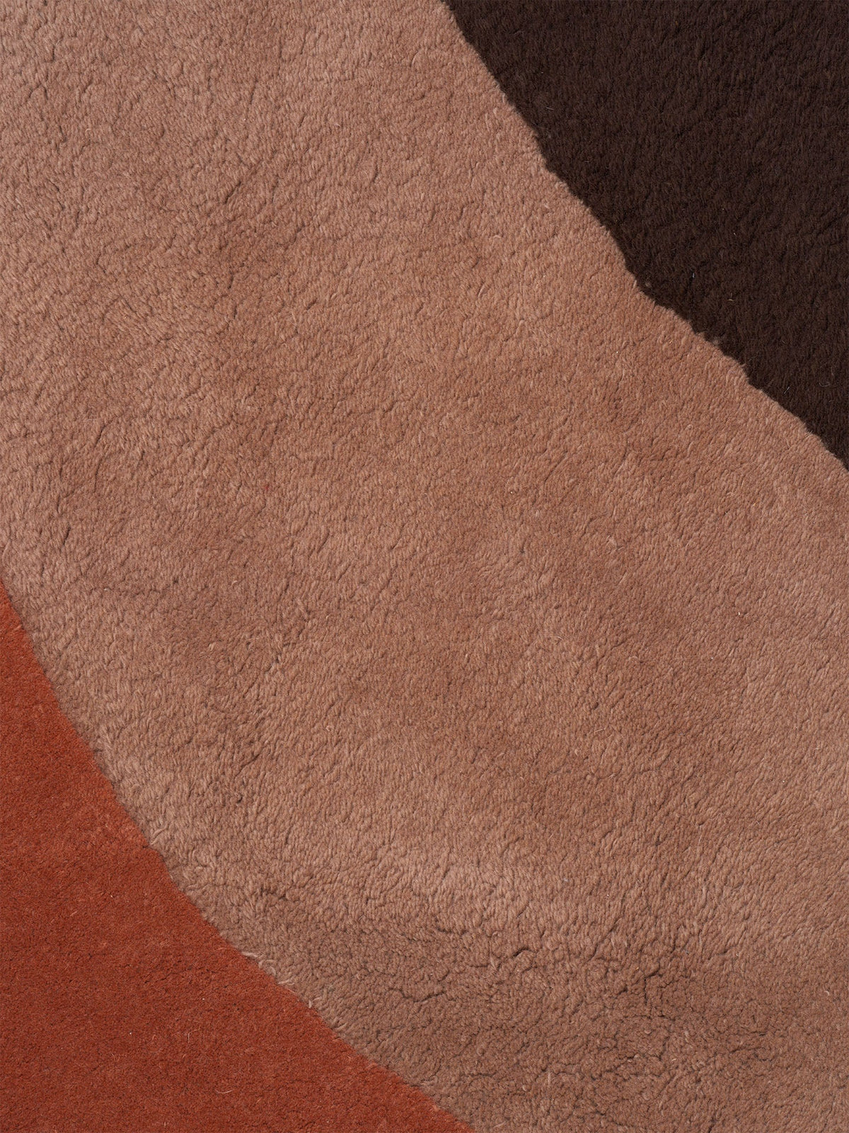 View Tufted Rug, Red Brown