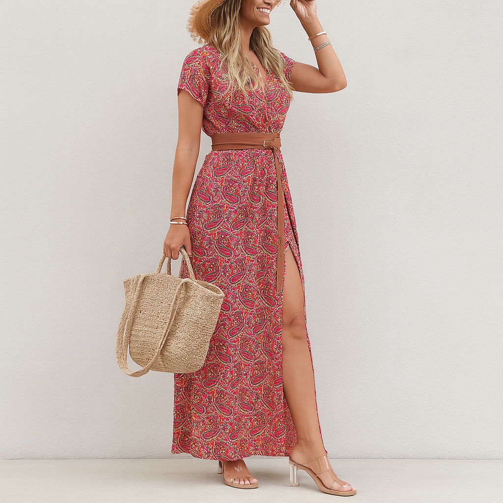 Christel Boho Maxi Dress for Women
