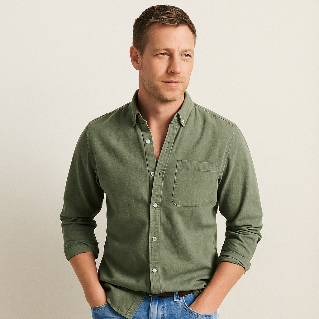 Chemise décontractée en lin Marvin pour homme