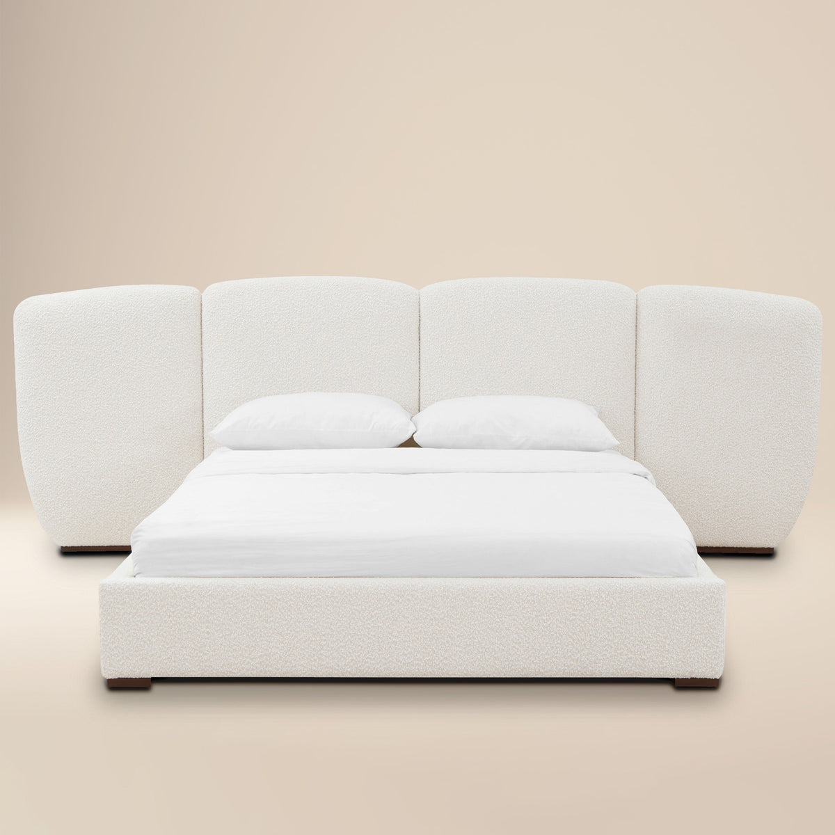 Acadia Bed, Froth White Boucle, King