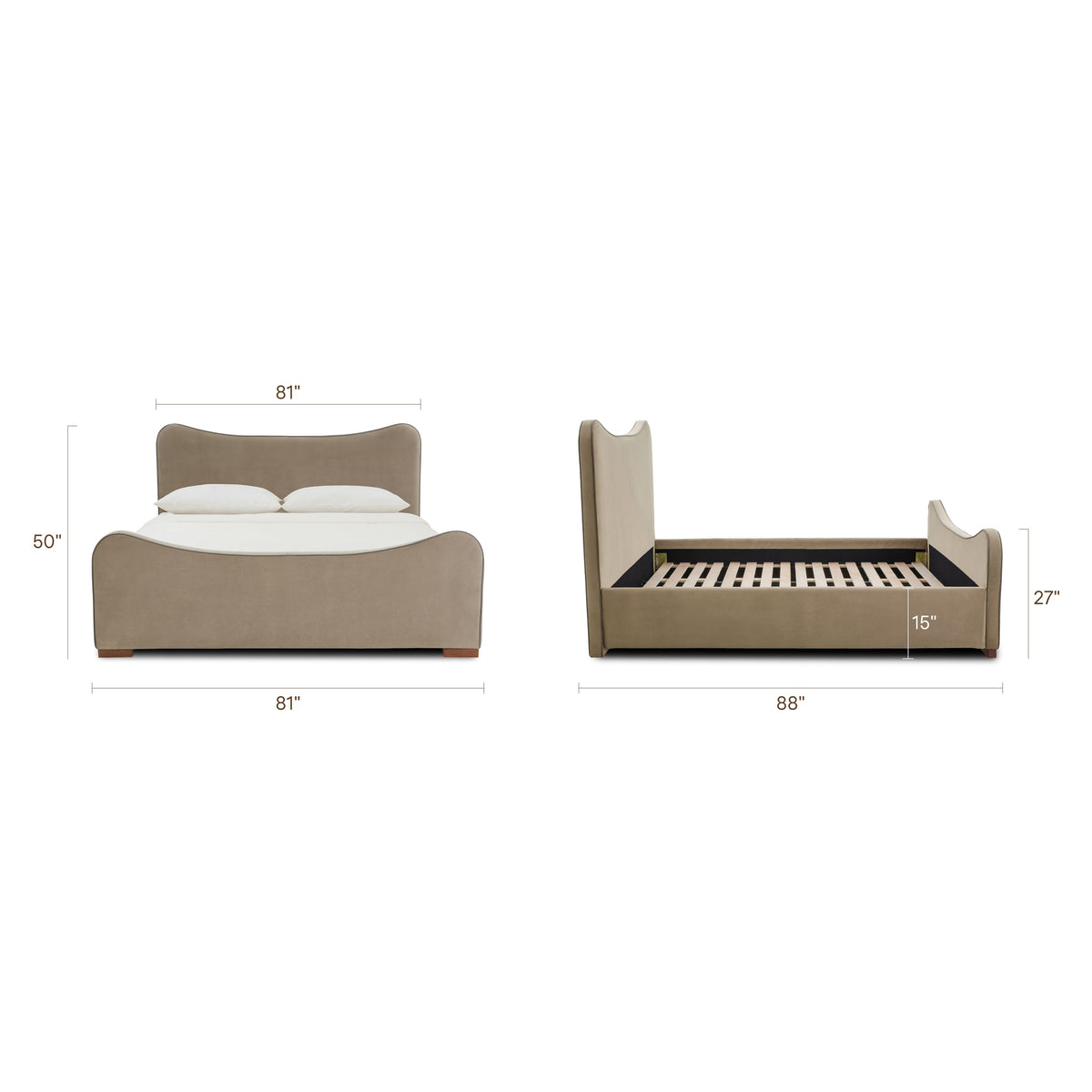 Adela Bed, Serene Sand, King