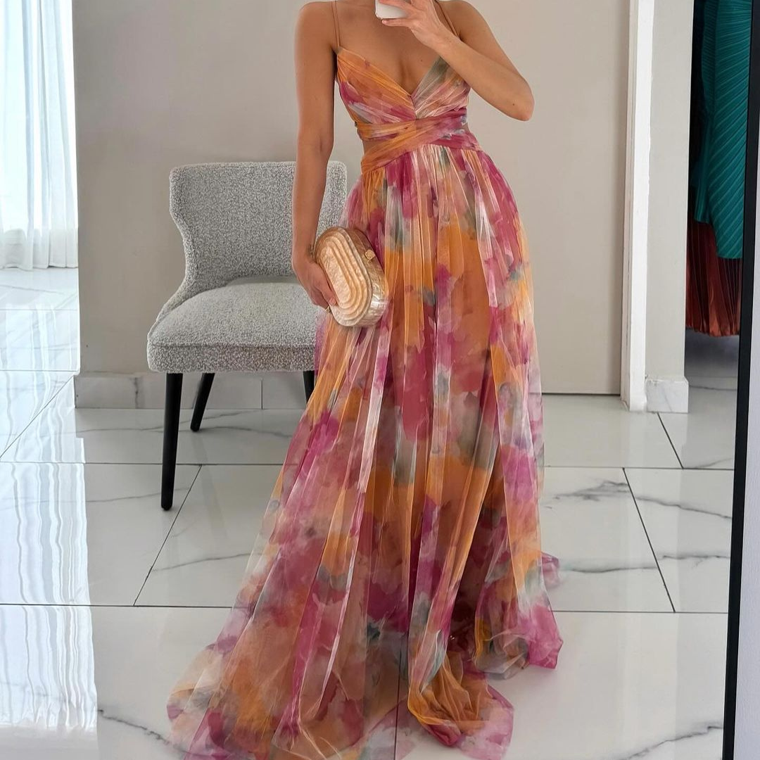 Bella | Robe de bal fleurie pour femme | Maxi