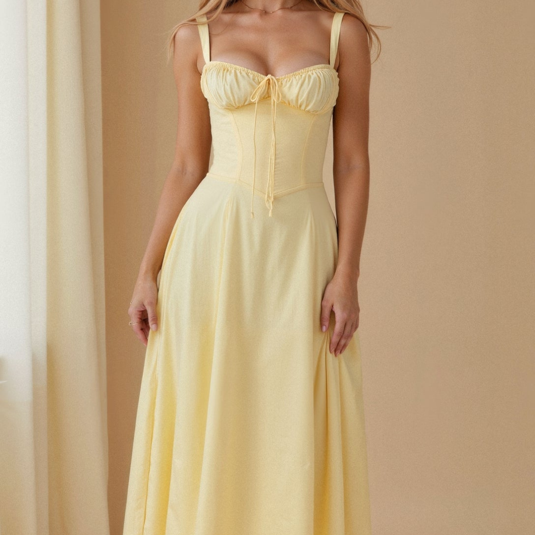 Camilla | Robe corset printemps-été pour femme | Taille mi-haute