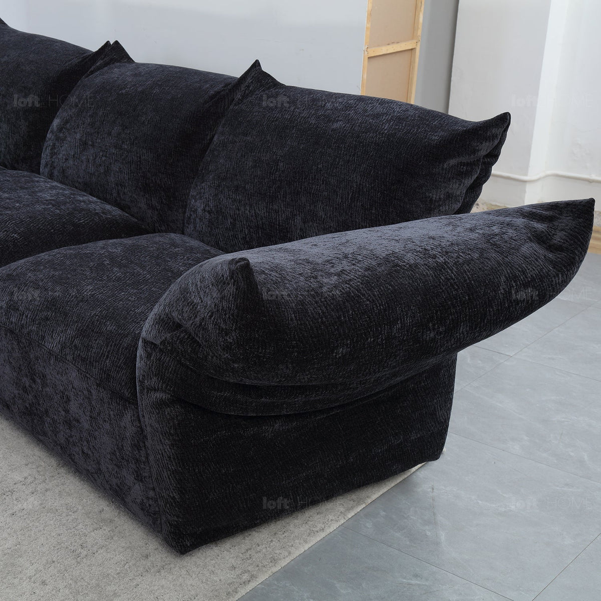 Modern Velvet Fabric L Shape Sectional Sofa FLOWER 4+L