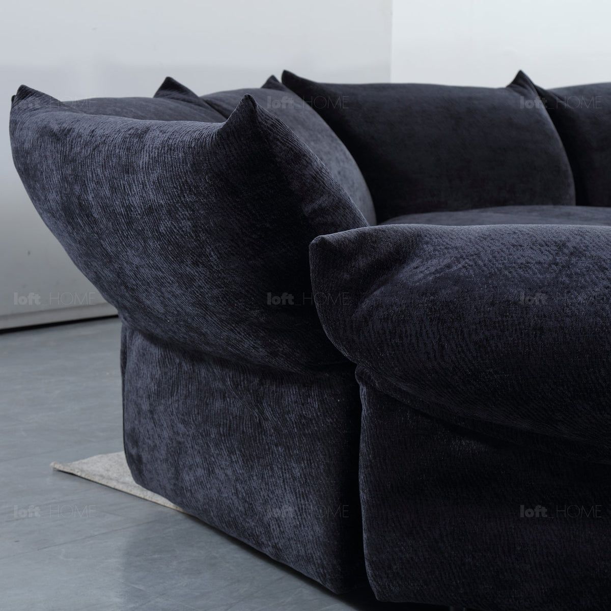 Modern Velvet Fabric L Shape Sectional Sofa FLOWER 4+L