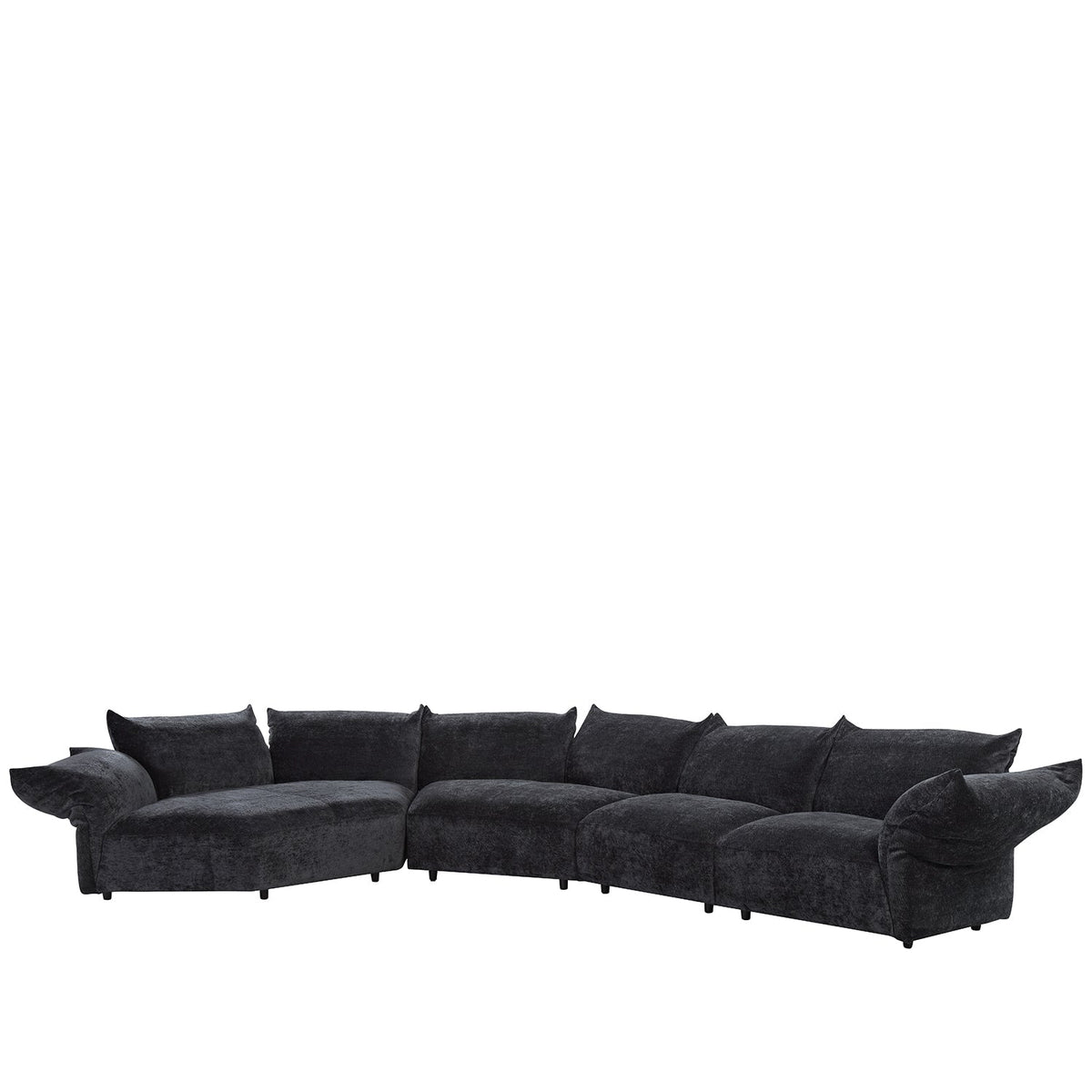 Modern Velvet Fabric L Shape Sectional Sofa FLOWER 4+L