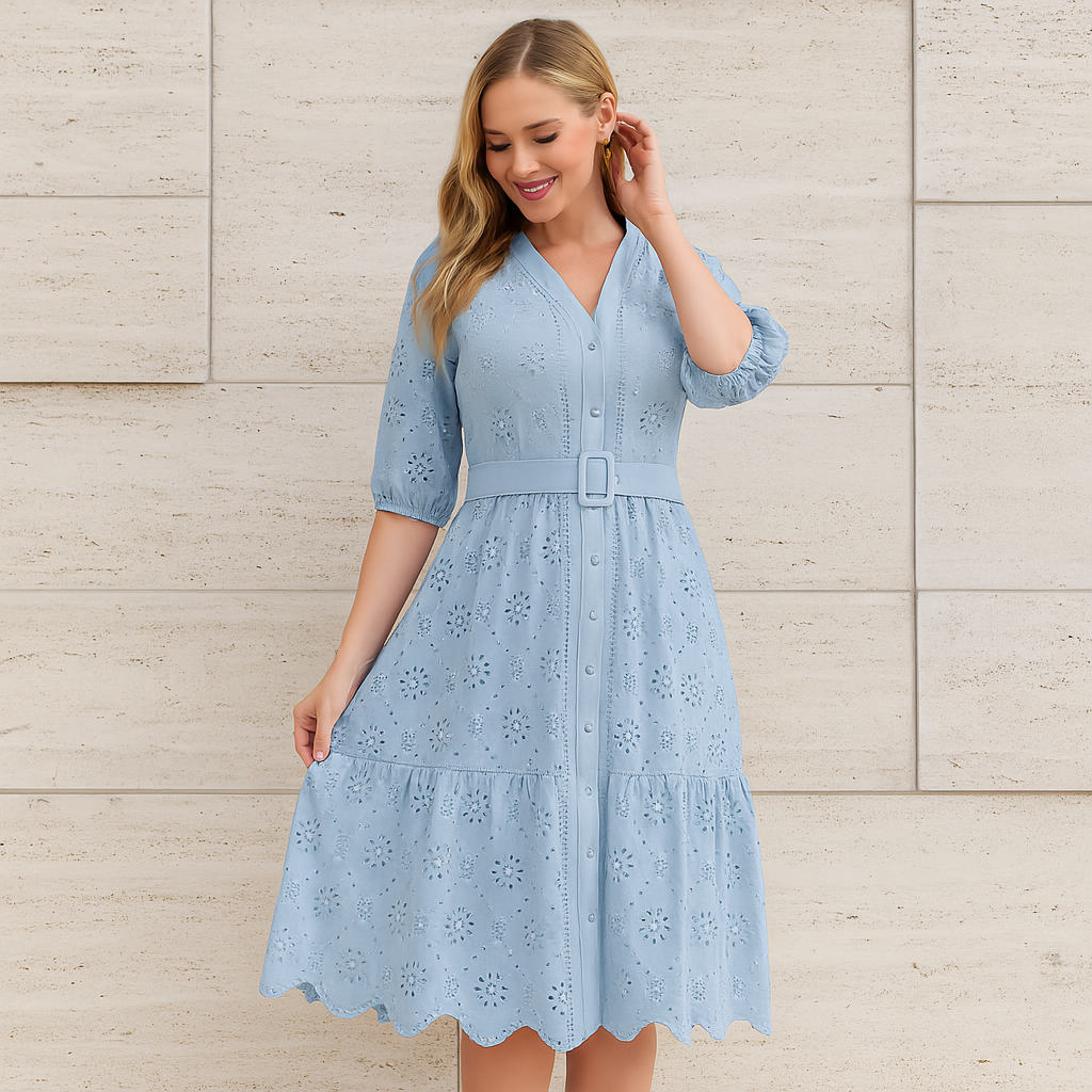 Robe Quinette Breezy à col en V pour femme