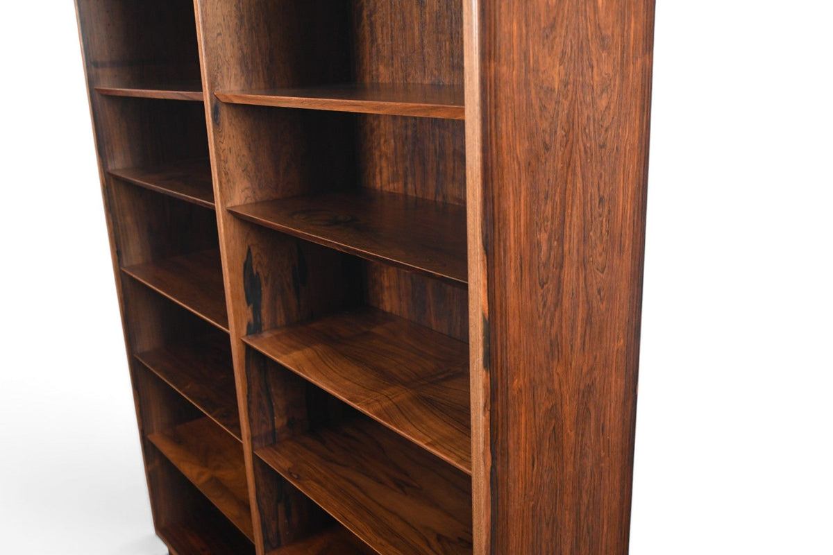 CARLO JENSEN DOUBLE ROSEWOOD BOOKCASE BY HUNDEVAD + CO #1