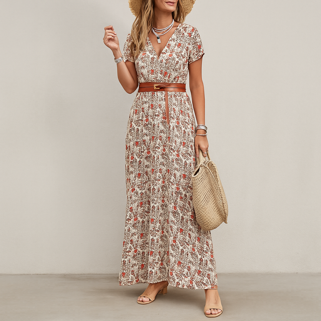 Christel Boho Maxi Dress for Women