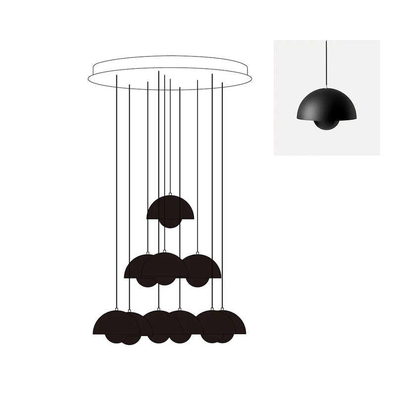 Duo Dome Chandelier