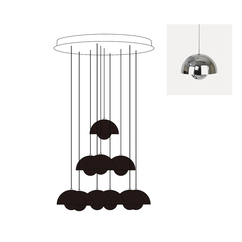 Duo Dome Chandelier