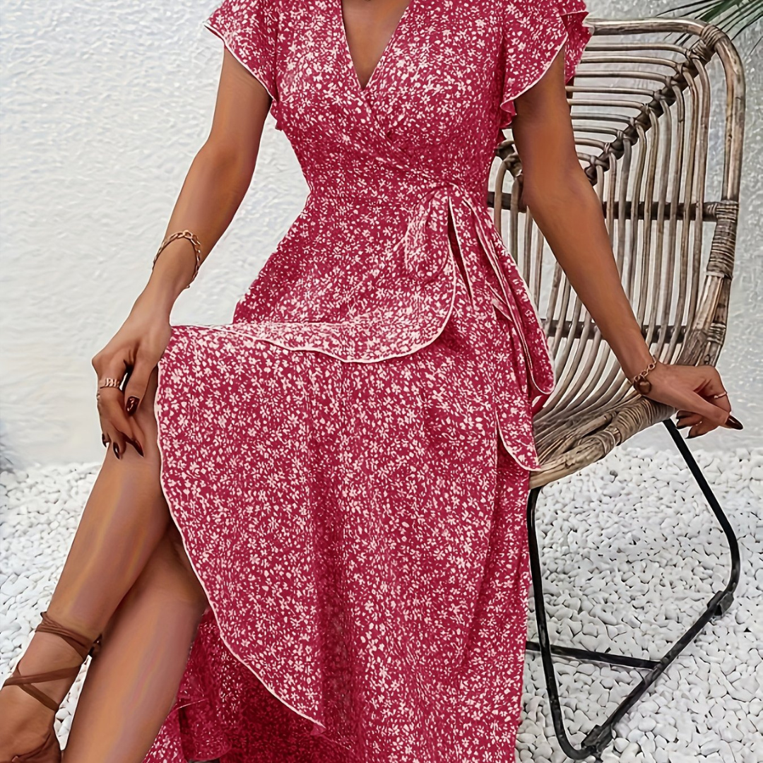 Francine | Women’s Elegant Summer Floral Dress | Midi